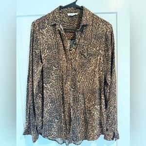 beachlunchlounge Women’s Brown Leopard Print Shirt